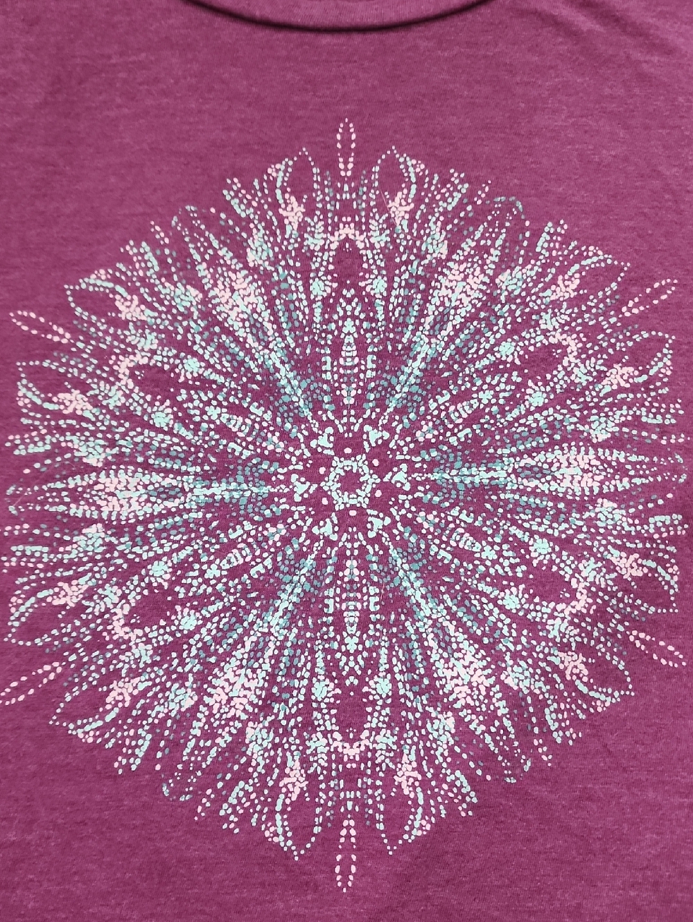Columbia Purple Short-Sleeve Tee with Light Blue Mandala Graphic - Picture 5 of 6